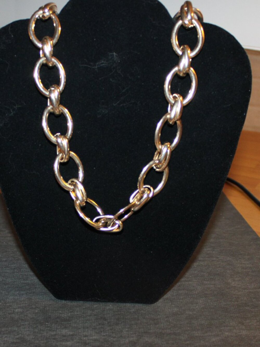 Chunky Gold Tone Chain Link Necklace 20" Oval Links Lydell NYC Costume Jewelry
